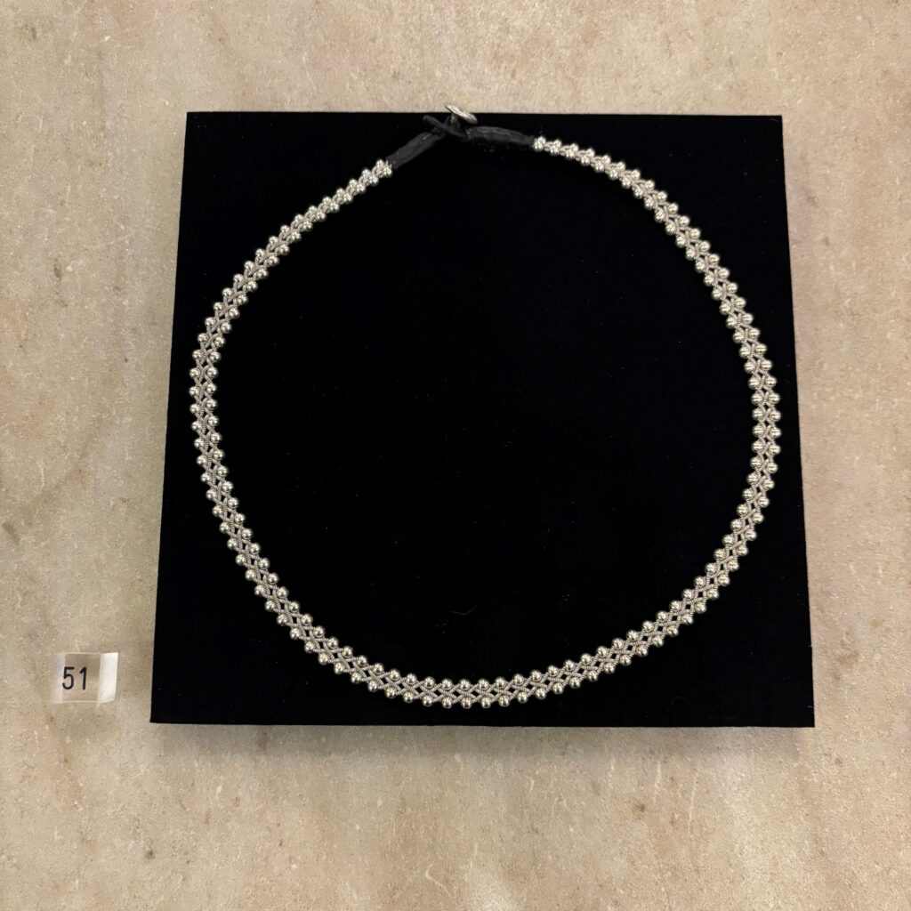 051__Ewa__Roslin__Halsband i silver & tenn